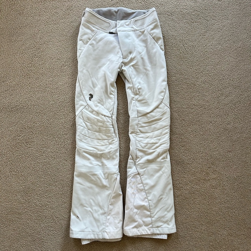Peak Performance White Flare Ski Snow Pants